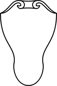 Image de contour vectoriel d'un bouclier