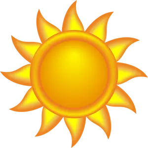 Decorativo sol brilhando com raios vector clipart