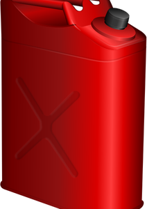 Vektör kırmızı petrol teneke kutu çizimi