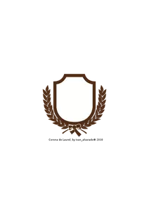 Emblema cu laurel frunze vector imagine