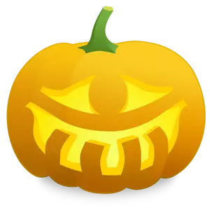 One eyed pumpkin vector illustration
