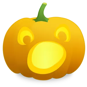 Shocked pumpkin vector illustration