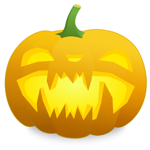 Spiky teeth pumpkin vector graphics