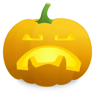 Pessimistic pumpkin vector drawing