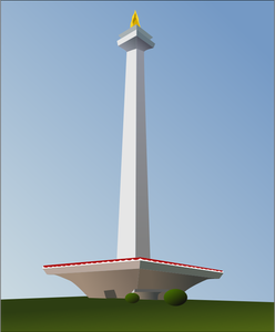 The National Monument in Indonesia vector illustration