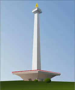 Le Monument National en illustration vectorielle Indonésie