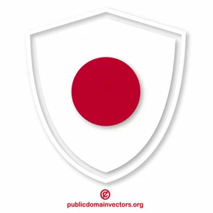 La cresta de la bandera de Japón