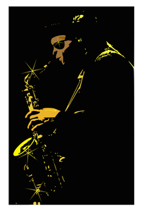 Vektor Zeichnung der jazz-Musiker