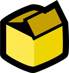Gráficos vectoriales de icono de la caja de embalaje