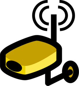 Imagen de vector símbolo de la cámara de vigilancia inalámbrica