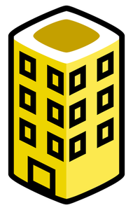 Vector de la imagen del edificio amarillo