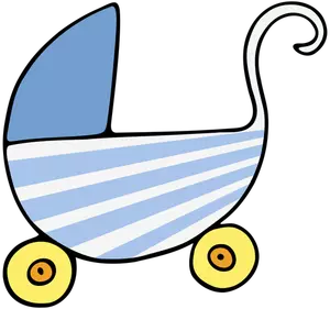 Vector image of baby stroller