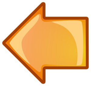 Oranje pijl links vector afbeelding