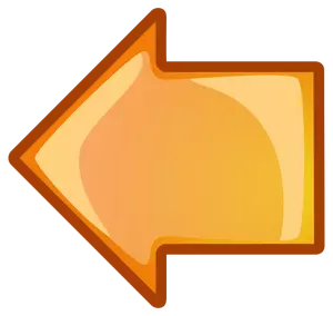 Оранжевая стрелка левая векторное изображение