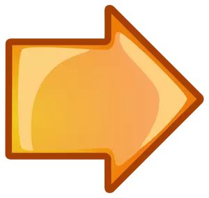 Orange illustration vectorielle droite flèche
