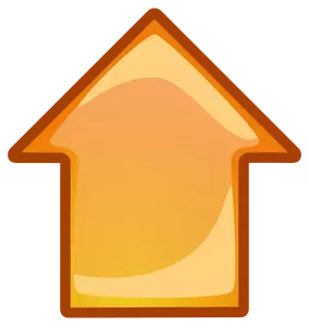 Orange flèche pointant vers le haut de dessin vectoriel