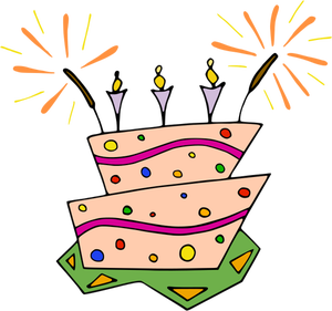 Vektorový obrázek narozeninový dort