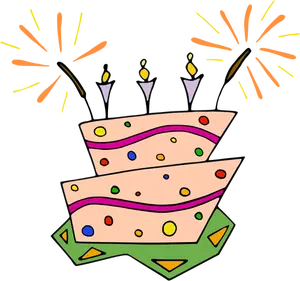 Imagem vetorial de bolo de aniversário