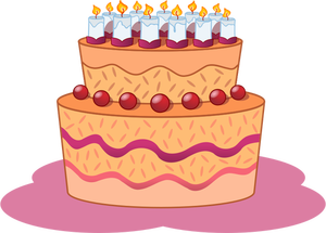 Verjaardag cake clip art afbeelding vector