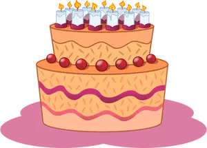 Cumpleaños pastel clip arte imagen vectorial