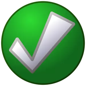 Grayscale tick OK vector icon
