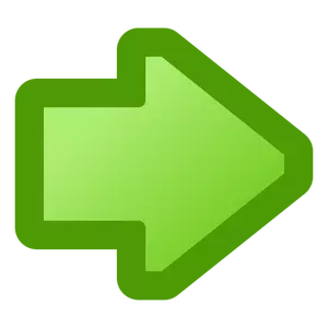 Green arrow pointing right vector illustration