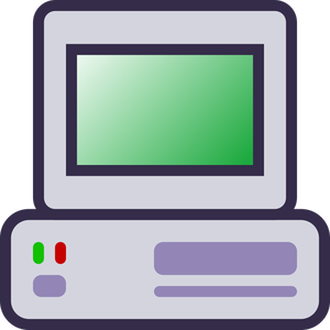 Computer host pictogramafbeelding vector