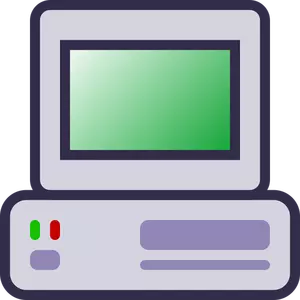 Datamaskin vert ikonet vektor image