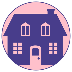 Blue house vector graphics