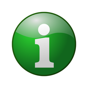 Zelená informace vektorové ikony