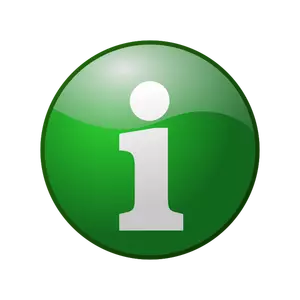 Green information vector icon