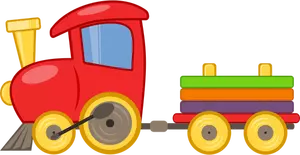 Ilustração em vetor de locomotiva brinquedo