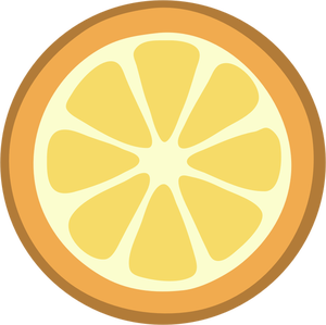 Vector image of slice of orange