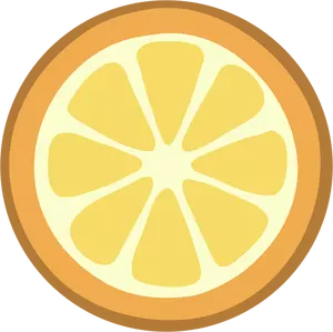 Vector image of slice of orange
