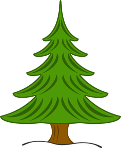 Vector image of green Christmas tree
