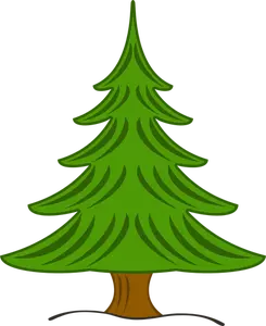 Gambar vektor hijau pohon Natal