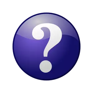 Blue question vector icon