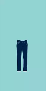 Vektor Klipart jednoduché džíny na pozadí torquoise