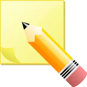 Haftnotiz-Block und Bleistift