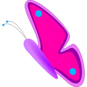 Pink butterfly vector clip art