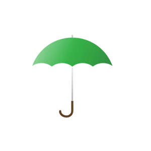 Vektorové ilustrace zelený deštník