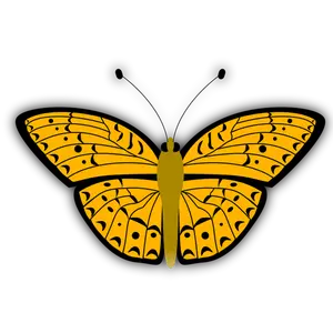 Vector image of orange pattern butterfly
