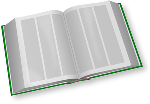 ClipArt vettoriali di libro verde tre colonna aperta