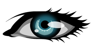 Grafica vectoriala de femeie pe ochi