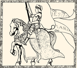 Ioana d'Arc portret vector illustration