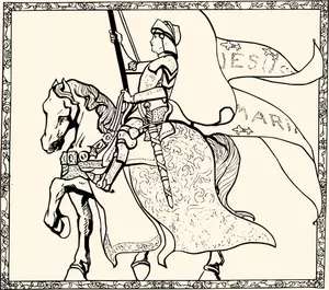 Joan of Arc-Porträt-Vektor-illustration