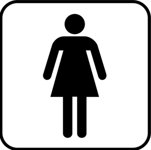 NPS-Piktogramm für ein Damen-Zimmer-Vektor-Bild