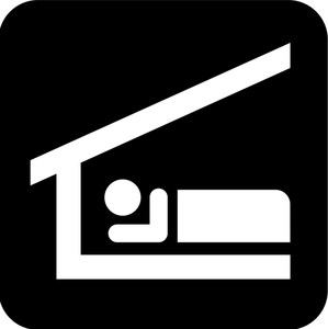 Pictogram for an accommodation shelter vector image