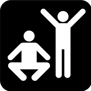 Pictogram for an exercise facility vector image