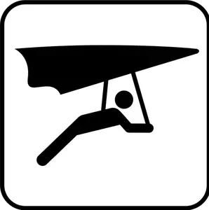 अमेरिकी राष्ट्रीय पार्क मैप्स pictogram हैंग ग्लाइडिंग वेक्टर छवि के लिए